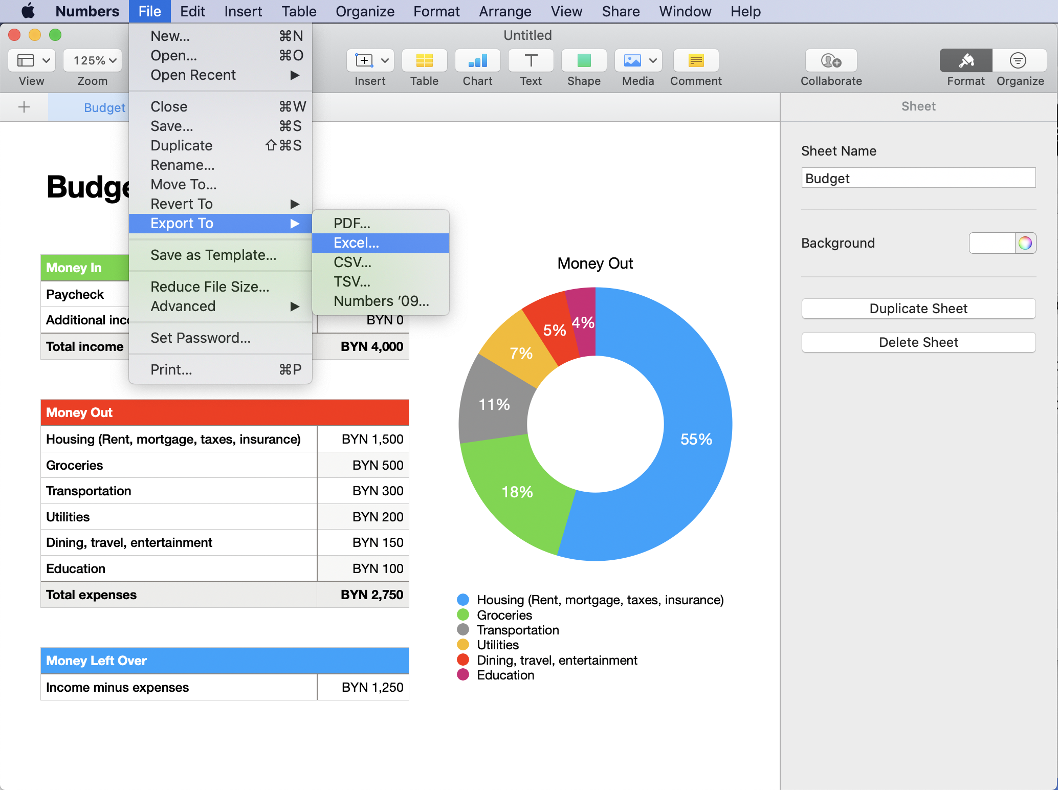 numbers file extension